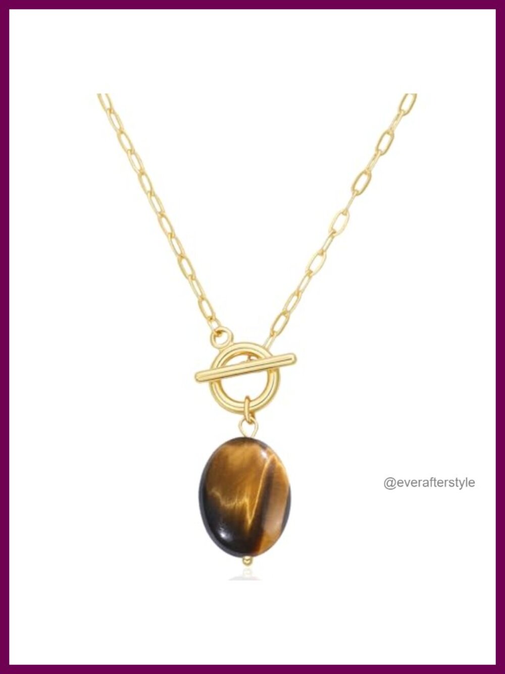 Baroque Pearl Necklace 14K Gold Silver Plated Gemstone Pendant 17"